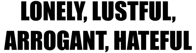 Логотип LONELY, LUSTFUL, ARROGANT, HATEFUL