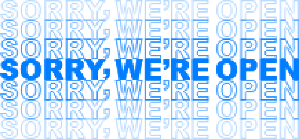 Логотип Sorry We're Open