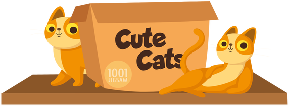 Логотип 1001 Jigsaw. Cute Cats