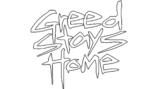 Логотип Greed Stays Home