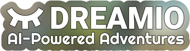 Логотип DREAMIO: AI-Powered Adventures