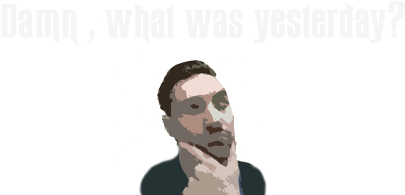 Логотип Damn, what was yesterday?