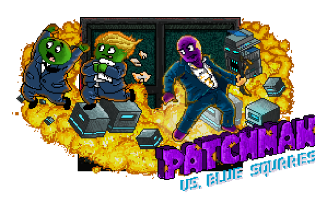 Логотип Patchman vs. Blue Squares