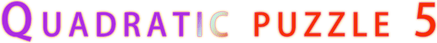 Логотип Quadratic puzzle 5