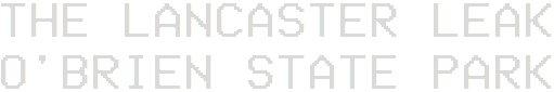 Логотип The Lancaster Leak - O'Brien State Park
